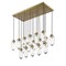 Z-Lite Arden Linear Chandelier, 17-Light, 18 In.W x 42 In.L x 12 In.H, Rubbed Brass/Clear 651P-17L-RB - alternate 4